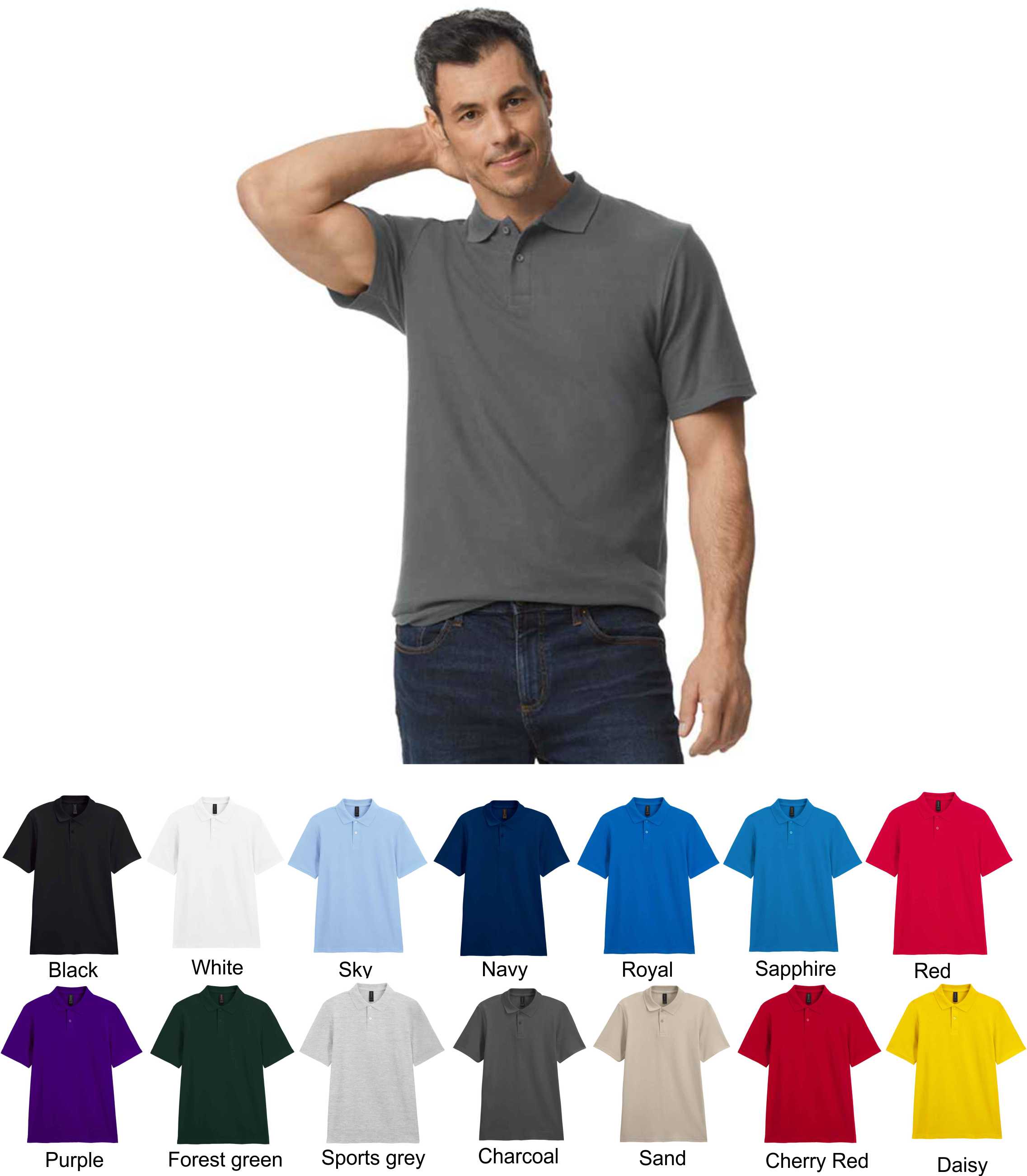 Gildan Hammer GD35 Soft Style Modern Fit Cotton Pique Polo Shirt  Gildan Hammer GD35 Soft Style Modern Fit Cotton Pique Polo Shirt